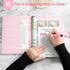 Money Saving Binder - 100 Envelopes Money Saving Challenge, Savings Book with Cash Envelopes for Budgeting