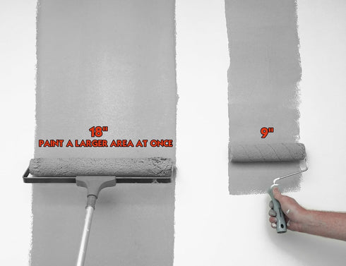 ROLLINGDOG 18" Paint Roller Covers - Large Sleeves for Ceiling, Wall, Floor, Decks Painting (Pack of 3)