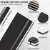 Lined Spiral Journal Notebook, A5 Hardcover Leather, 5.7''×8.2'', 100GSM Thick Paper, Spiral Bound