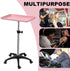 Salon Rolling Tray, Height Adjustable Tattoo Tray Rolling Cart, Storage Utility Trolley for Spa, Beauty Salon Service
