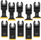 JTWEB 10PCS Titanium Oscillating Tool Blades Kit for Metal Cutting, Wood, Plastic, Compatible with Dewalt