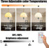 Bulbs 3 Dimmable Bulbs Rechargeable Battery Operated Light for Non-Hardwired Fixtures with Remote and Timer, Color