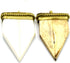 Bone Arrow Pendant | Flat Pointed Arrow Shaped Natural Ox Bone Pendant | Focal Pendant with Dotted Gold Cap | Light