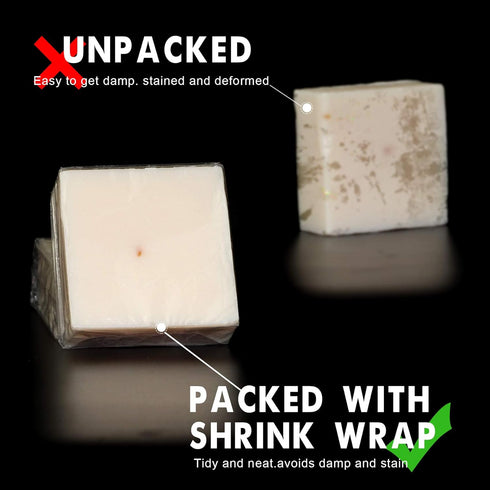 Shrink Wrap Bags, 4x4 Inches 200 Pcs Clear PVC Heat Shrink Wrap for Packaging Soap, Bath Bombs, Candles and Homemade
