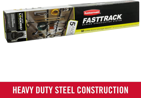 5 Rubbermaid FastTrack Garage Storage Utility Hooks Piece Black All in One Rail Hook Kit and Tool Organizer Heavy Duty