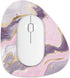 Rimilak Small Mouse Pad 6 x 7 Inch, Irregular Mini with Non-Slip Rubber Base, Waterproof for Home Office - Pink Gold