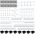 258PCS Pegboard Hooks Organizer Kit, Pegboard Accessories Set for Tools, 1/8 and 1/4 inch Pegboard Hooks Assortment,