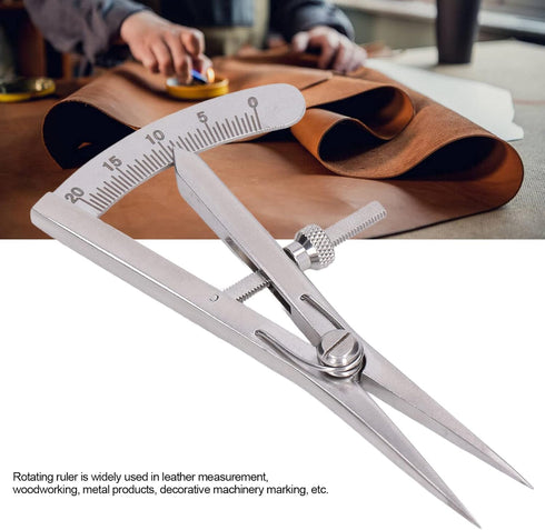 Marking Gauge Metal Compass Multipurpose High Accuracy Adjustable for Leather Trimming Projects