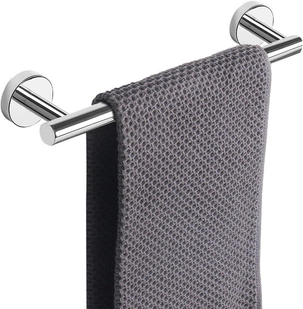NearMoon Bathroom Towel Bar - Thicken Stainless Steel Shower Towel Rack, Wall Mounted (1 Pack, Chrome Finish, 9 Inch)