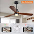 Generic 5.3 inch 15W, 3-Color Dimmable, 3000K 4200K 6500K, 95-265V, LED Retrofit Light Kit, Round Ceiling Fan Light