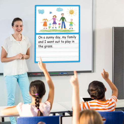 Jumbo Magnetic Draw & Write Paper, Dry Erase Handwriting Lined Paper for Classroom Whiteboard Teaching Supplies