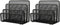 VANRA 2 Small Letter Sorters, Desktop File Holder Organizer, Metal Mesh with 3 Vertical Upright Compartments (2 Black)