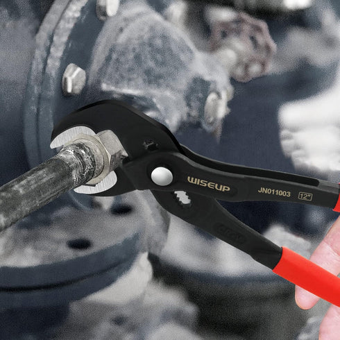 Groove Joint Pliers 7 Inch with Fast Adjustable V-Jaw Tongue and Groove Wrench for Plumbing, Home Repair