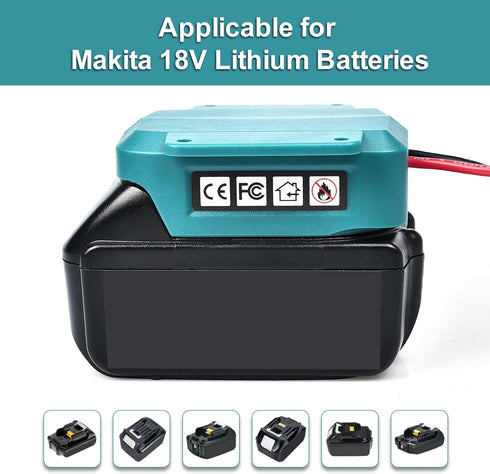 Power Wheels Adapter for Makita 18V Lithium Battery BL1830, BL1840, BL1850, Battery Converter for DIY RC Toys, Robotics