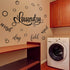 Zonon Bubble Quote Stickers Laundry Room Sign Decals, Wash Dry Fold Repeat Wall Signs, Funny Home Decorations (19.7 x