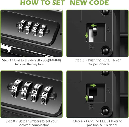 KeeKit Portable Safe Box, Waterproof Combination Key Lock Box for Personal Security, Key Storage for Travel, Beach, Home