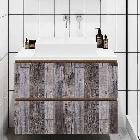 Yun-aeon Gray Wood Peel and Stick Wallpaper: 17.3" x 120" Self-Adhesive for Furniture Renovation