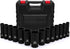 CASOMAN 14PCS 1/2" Drive Deep Impact Socket Set, SAE, 6-Point, CR-MO, 3/8"