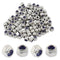 100Pcs M3 Nylon Lock Nut, 304 Stainless Steel Nylon Insert Locknuts, Non-Slip Hex Lock Nuts, Silver Tone