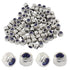 100Pcs M3 Nylon Lock Nut, 304 Stainless Steel Nylon Insert Locknuts, Non-Slip Hex Lock Nuts, Silver Tone