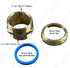 EZ-Fluid 1-1/2" MIP x 1-1/2" OD Slip Joint Brass Heavy Duty Waste Trap Adapter, 1