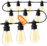 Jerritte 60FT LED Outdoor String Lights with 16+1 Edison Shatterproof IP65 Waterproof Bulbs,