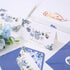 50 4 6 Inch Whaline Pcs Baby Shower Thank You Cards Greeting Cards with Envelopes Stickers Gold Foil Blue Berry Plaid