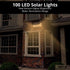 100 IP65 Deck(2pack) WBM Smart Solar Outdoor Lights, LED Waterproof, Security Lights for Front Door, Yard, Garage