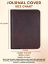 Journal Cover, Rustic Leather Journal Cover for Hard Cover Sketchbook XL Size (7.5 x 9.75 in), Refillable Cahier