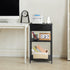 ETELI 3 Tier Printer Stand Table for Home Office, Small Multi-Functional Desk Shelf with Storage Drawer