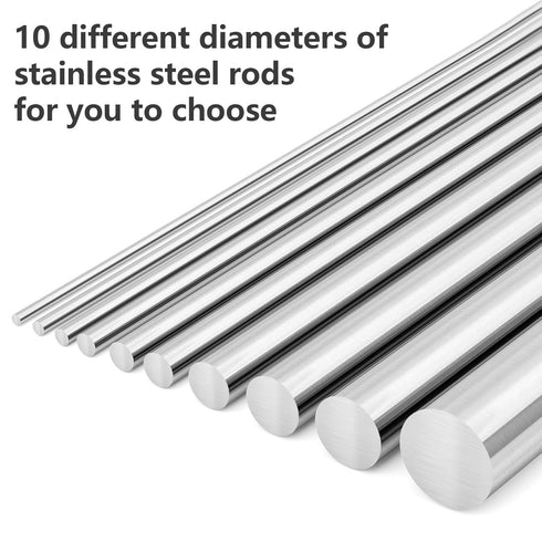 Eoiips 1" Diameter 304 Stainless Steel Round Rod, 14" Length for DIY Metal Craft & Working Hobbies