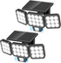 WdtPro Solar Lights Outdoor Flood Light, 3500LM Bright Motion Sensor Outdoor Lights,