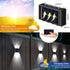 8 Pack 6000K Rossesay Solar Wall Lights for Outside Cold Solar Fence Lights Up and Down LED Autumn Outdoor Decorative