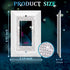 Light Switch Cover Bling, 2023 Glitter Cute Switch Plate Covers, Silver Rhinestones White Texture Electrical Outlet