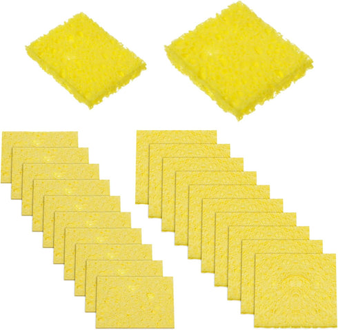Xyembu 20Pcs Soldering Iron Cleaning Sponge 6x6cm Soldering Sponge High Temperature Square Replacement