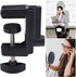 Qinlorgo 1.2cm 1/4in Universal Desktop C Clamp, Aluminum Alloy Cantilever Bracket Table Mount Clamp, and Hole, Desktop