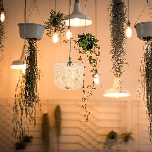 Cozy Yardwe Rattan Woven Lampshade Rattan Lamp Cover for Table Floor Lamps Elegant Boho Decor Home Lighting Accessory