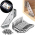 Bxbdcha Furniture Corner Connector - 20PCS Universal Stainless Steel L Brackets for Wood,Hardware