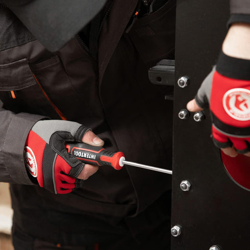 INTERTOOL 4-Piece Magnetic Screwdriver Set - Phillips & Flat Head, S2 Steel, Rust Resistant for General Purpose Repair
