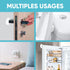 Strongest 7 Pieces Home Wall Door Handle Stopper Set, White Silicone Door Knob, Round Wall Shield Cushion