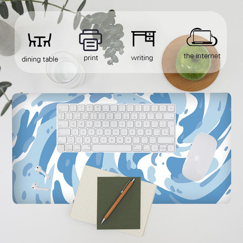 Fluid Pattern XXL Mouse Pad, Super Thick Waterproof Large Gaming Mousepad with Non-Slip Base