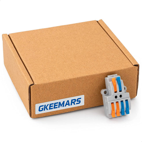 GKEEMARS 10 Pcs Lever Wire Connectors, Quick Wiring Cable Connector Push-in Terminal Block