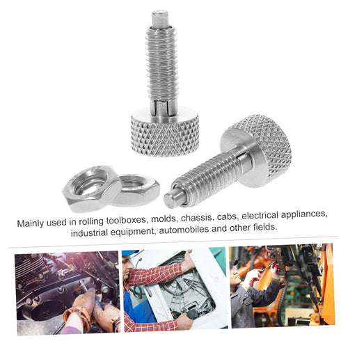 DOITOOL 10 Toolbox Pcs Knurled Knobs Spring Plunger Knob Locking Plungers Small Locating Plungers Tool Chests Quick