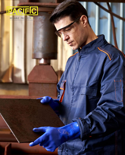 PACIFIC PPE 2 Pack Safety Glasses - Anti-fog, Scratch Resistant Clear Wraparound Lab Goggles with Adjustable Grips