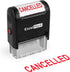 ExcelMark Cancelled Self Inking Rubber Stamp, Red Ink