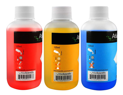 4.00, 7.00, 10.00 125ml 4oz (Pack 3) Atlas Scientific pH & Calibration Solution