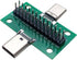 2 Pcs USB 3.1 Type-C Male to Female Test Board with PCB Board 24 Pins Double-Sided Socket for Data Transfer