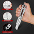 7-In-1 Multipurpose Utility Knife, Stainless Steel Retractable Box Cutter with 10PC SK5 Blades