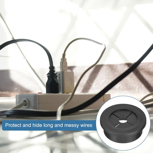 uxcell 6 Pcs Cable Cord Grommet, 1-3/16 Inch Desk Grommet, Flexible Rubber Wire Hole Cover for Office Desk
