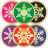 PARTH IMPEX Snowflake Stickers, Pack of 120 - 2" Large Round Gold Foil Stamping Labels for Christmas Holiday Cards